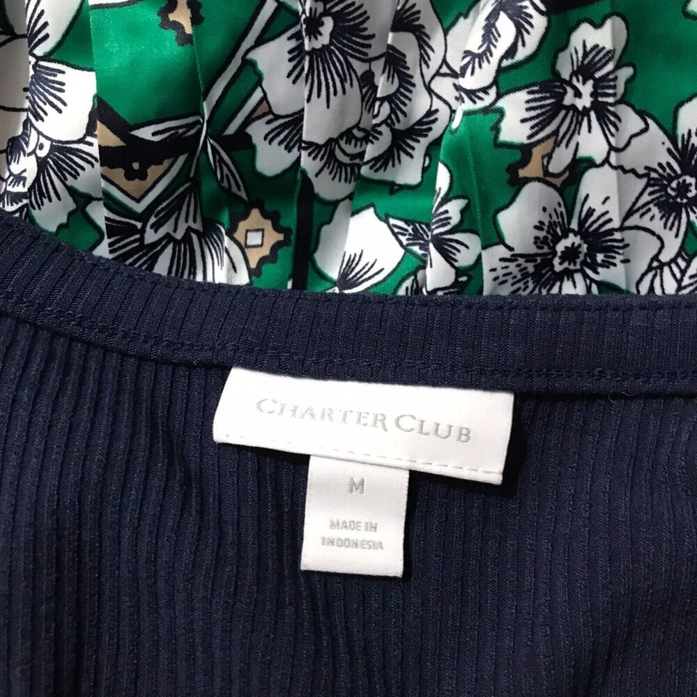 Charter Club Pleated-Back Ribbed 3/4 Sleeve Top NEW MEDIUM - Picture 8 of 10